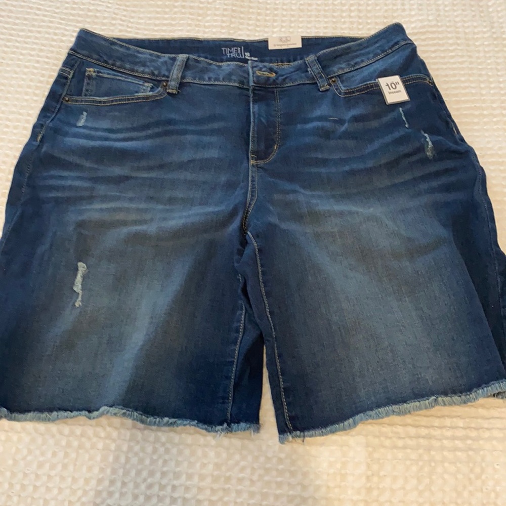 10” denim shorts